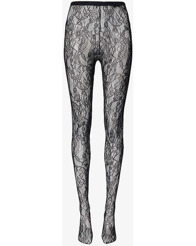 Wardrobe NYC High-rise Floral-lace Tight - Grey