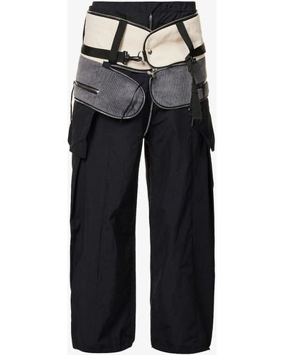 Craig Green Packable Cropped Relaxed-fit Recycled-nylon Pants - Black