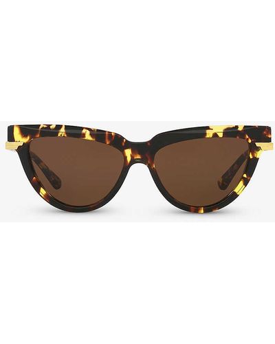 Bottega Veneta 6j000421 Bv1265s Cat Eye-frame Acetate Sunglasses - Brown