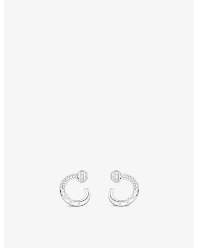 Piaget Possession 18ct White-gold And 0.57ct Brilliant-cut Diamond Hoop Earrings