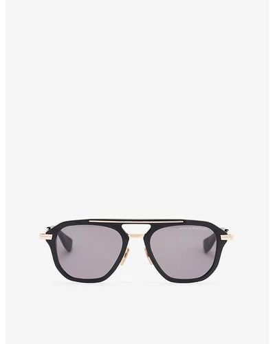 Dita Eyewear Dts416 Terracraft Aviator-frame Acetate Sunglasses - Black