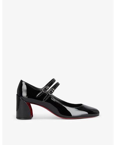 Christian Louboutin Miss Jane 55 Patent-leather Shoes - Black