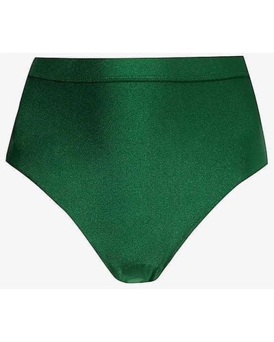 Zimmermann Waverly High-rise Bikini Bottom - Green