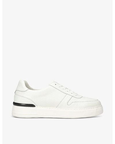 Duke & Dexter Ritchie Hand-stitched Leather Low-top Trainers - White