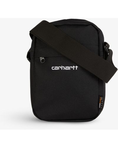 Carhartt Mens Black / White Payton Woven Cross-body Bag