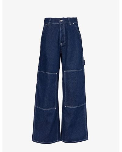 Stella McCartney S-wave Cargo-pocket Straight-leg Jeans - Blue