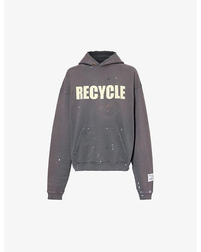GALLERY DEPT. Recycle Brand-print Cotton-jersey Hoody - Gray