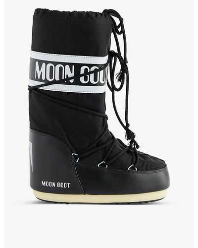 Moon Boot Icon Logo-print Shell Boots - Black