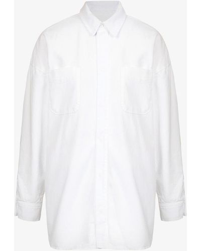 GOOD AMERICAN Oversized Denim Jacket - White
