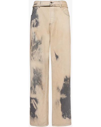Acne Studios 1991toj Smoky-wash Relaxed-fit Wide-leg Jeans - Natural
