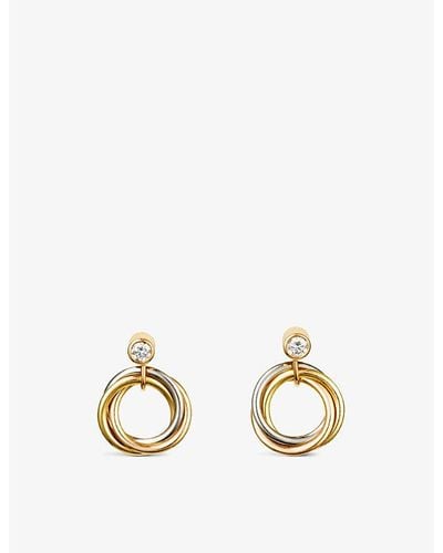 Cartier Love Knot Earrings in 18K Yellow and White Gold