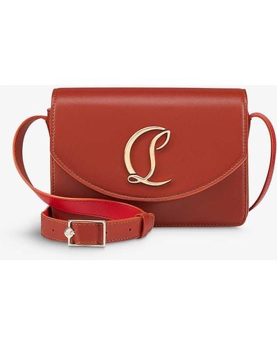 Christian Louboutin Loubi54 Small Leather Crossbody Bag - Red