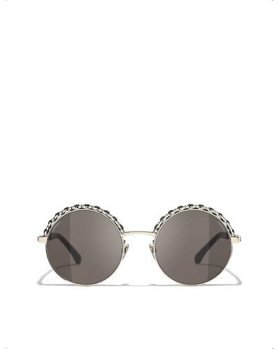 Chanel Round Sunglasses - Grey