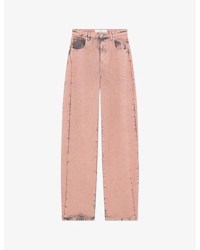 IRO Olmo Wide-leg High-rise Jeans - Pink