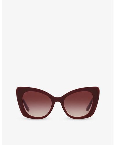 Dolce & Gabbana Dg4405 Butterfly-frame Acetate Sunglasses - Purple