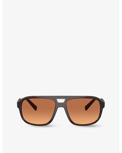 Dolce & Gabbana Dg6179 Pilot-frame Nylon Sunglasses - Pink