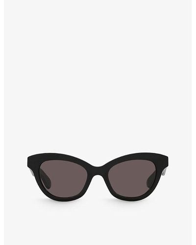 Alexander McQueen Am0391s Cat-eye Acetate Sunglasses - Black