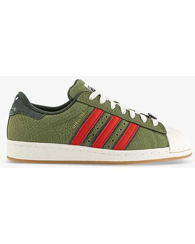 adidas Tmnt Shelltoe Leather Low-top Trainers - Green
