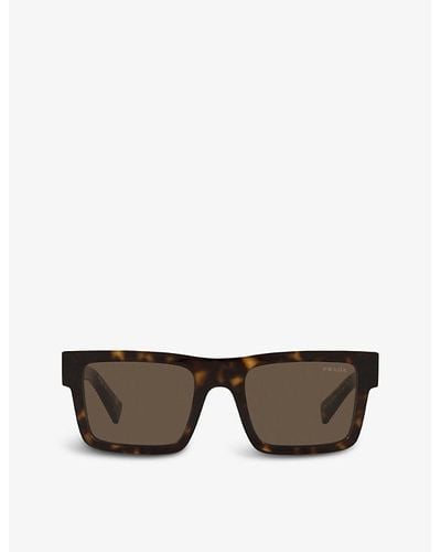 Prada Pr 19ws Square-frame Acetate Sunglasses - Gray