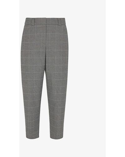 Whistles Lucie Slim-fit Mid-rise Cigarette Trousers - Grey