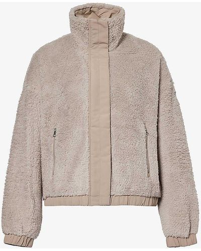 Vuori Shearling-texture Relaxed-fit Recycled Polyester-blend Jacket - Natural