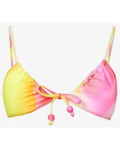 Seafolly Gradient-design Halter-neck Bikini Top - Pink