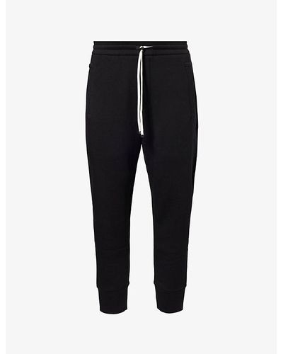 Emporio Armani Logo-patch Stretch Cotton-blend jogging Bottom - Black
