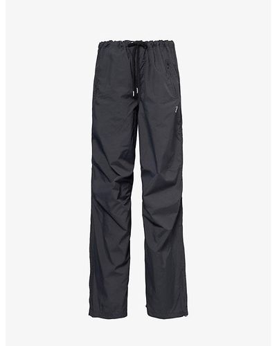 Juicy Couture Ayla Drawstring-waist Shell Trousers - Grey