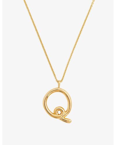 Missoma Initial 18ct Yellow -plated Vermeil Recycled Sterling-silver Pendant Necklace - Metallic