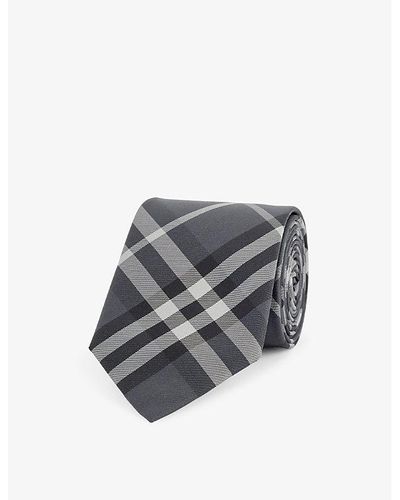 Burberry Manston Silk Tie - Gray