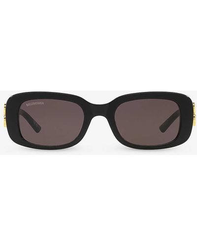 Balenciaga 6e000317 Bb0310sk Square-frame Acetate Sunglasses - Black