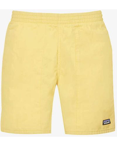 Patagonia funhuggers Brand-patch Cotton-canvas Short - Yellow