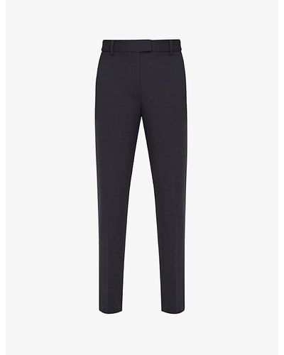 Reiss Joanne Tapered Woven Trousers - Blue