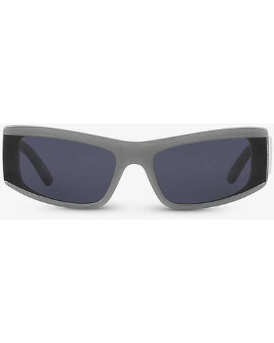 Balenciaga 6e000315 Bb0301s Cat-eye Frame Acetate Sunglasses - Blue