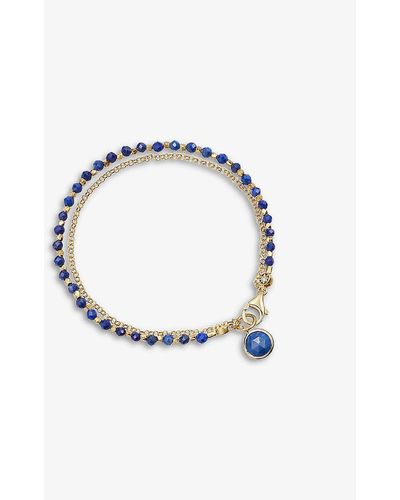 Astley Clarke Biography Lapis And 18ct Yellow-gold Plated Sterling Silver Bracelet - Blue