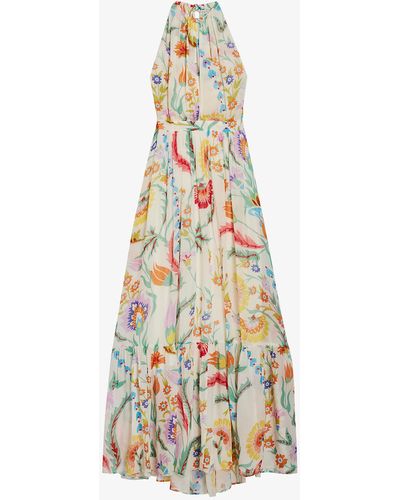 Claudie Pierlot Rikkibis Floral Crepe Maxi Dress - Multicolour
