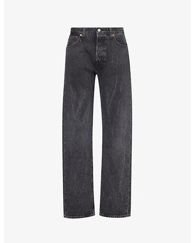 Levi's 501 Faded-wash Straight-leg Regular-fit Jeans - Blue