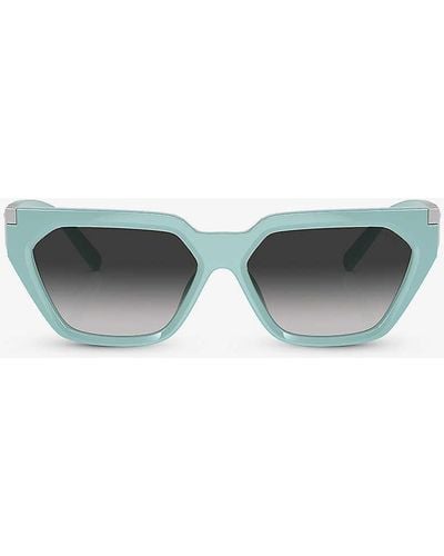 Tiffany & Co. Tf4205u Steve Mcqueen Irregular-frame Injected Sunglasses - Green
