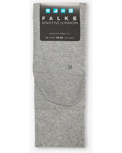 FALKE Ribbed-cuff Cotton-blend Socks - Grey