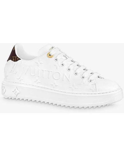 Louis Vuitton Time Out Monogram-embossed Leather Low-top Sneakers - Natural