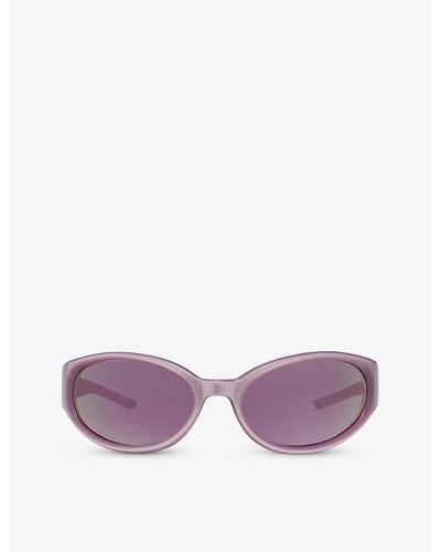 Gentle Monster Young Pc5 Oval-frame Acetate Sunglasses - Purple