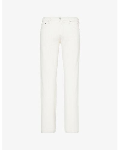 Citizens of Humanity Adler Sli-fit Tapered Stretch-denim Jeans - White