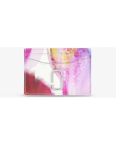 Marc Jacobs Whitethe Card Case Leather Card Holder - Pink