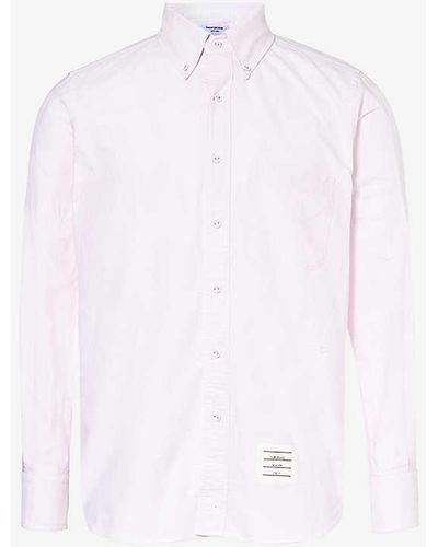 Thom Browne Brand-patch Regular-fit Cotton Shirt Xx - White