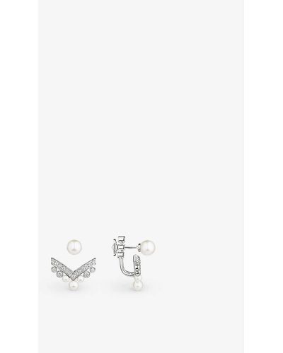 Chaumet Joséphine Aigrette 18ct White-gold, 0.20ct Brilliant-cut Diamond And 2.85ct Akoya Pearl Single Earring