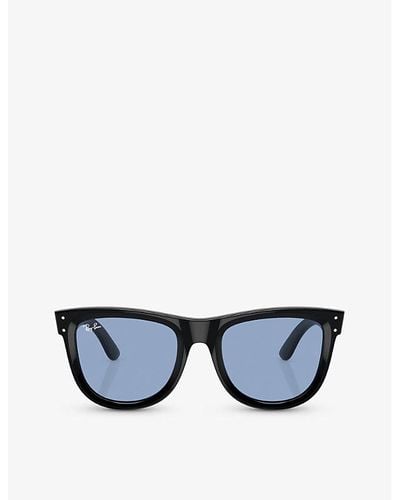 Ray-Ban Rbr0502s Wayfarer Reverse Square-frame Injected Sunglasses - Blue