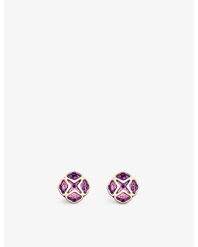 Chopard Imperiale 18ct Rose-gold And Amethyst Earrings - Pink
