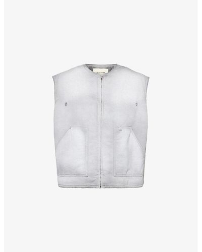 1017 ALYX 9SM Faded-wash Boxy-fit Cotton-canvas Vest - White