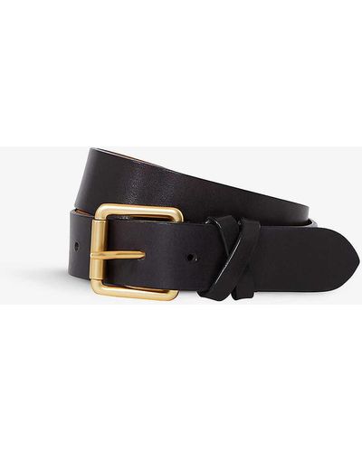 Reiss Annie Leather Belt - Black