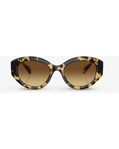 Swarovski Sk6005 Oval-frame Tortoiseshell Acetate Sunglasses - Brown